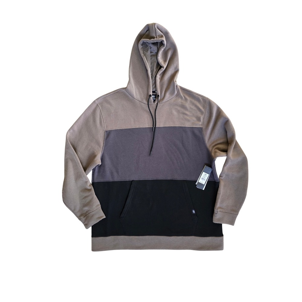 NWT LEG3ND Colorblock Performance‎ Fleece Hoodie Netrual Men's Size 2XL